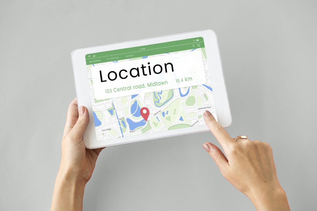 Map GPS location on a tablet